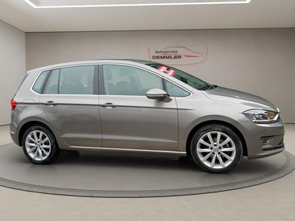 VW Golf Sportsvan VII Highline, Xenon, Climatronic, Sitzheizung, PDC, limestone grey metallic (grau) – Bild 4