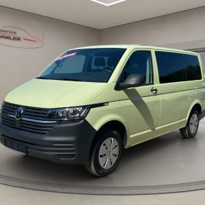 VW Transporter T6.1,2.0 TDI EU6d, 9-Sitzer, Klima, Berganfahrhilfe, gruen