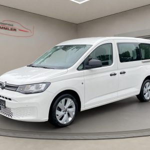 VW Caddy Maxi 2.0, Navi, AHK, Climatronic, Tempomat, Sitzheizung, candy-weiß