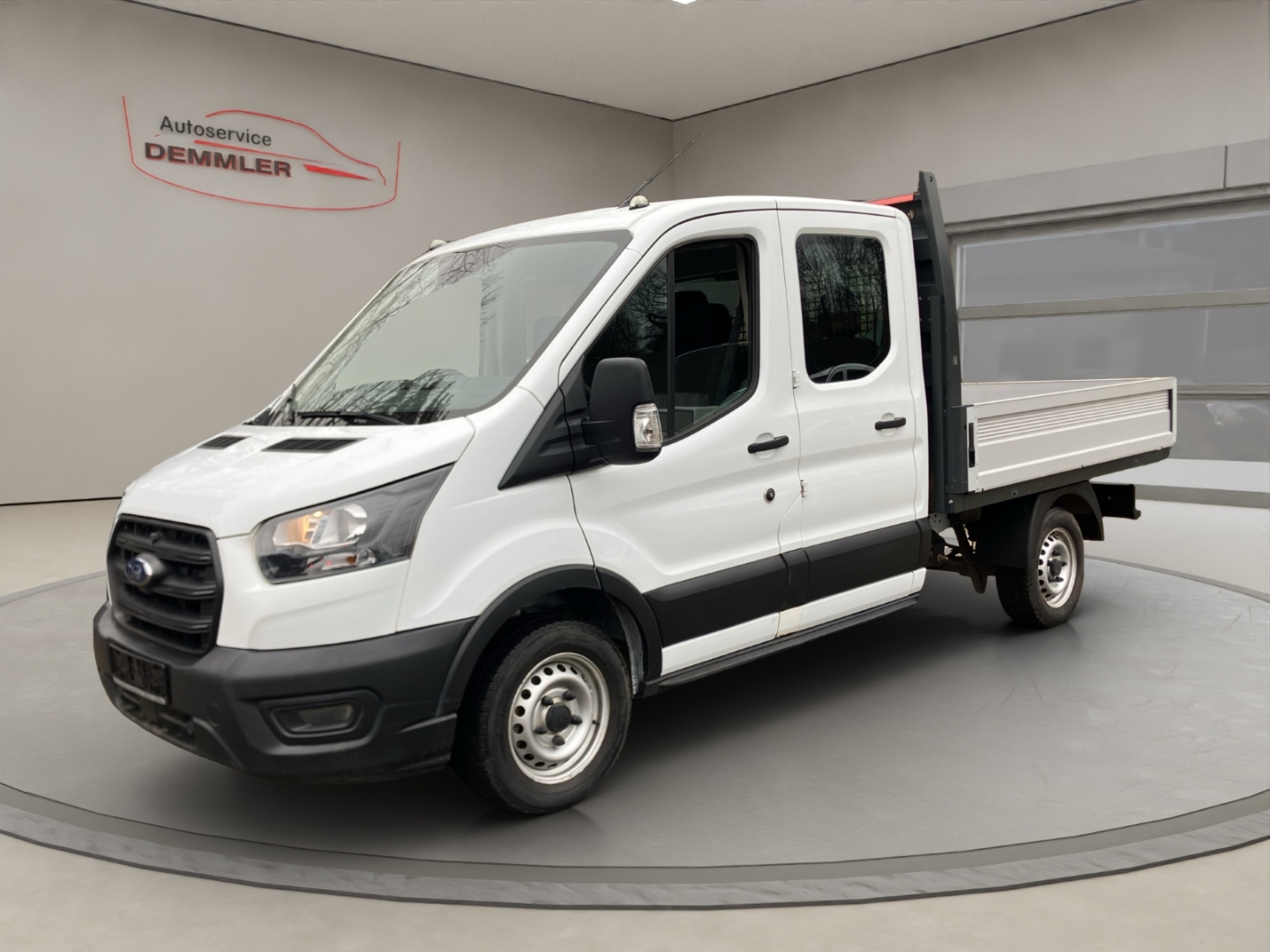 Ford Transit Pritsche L2 Doppelkabine, Klima, AHK, frost-weiß