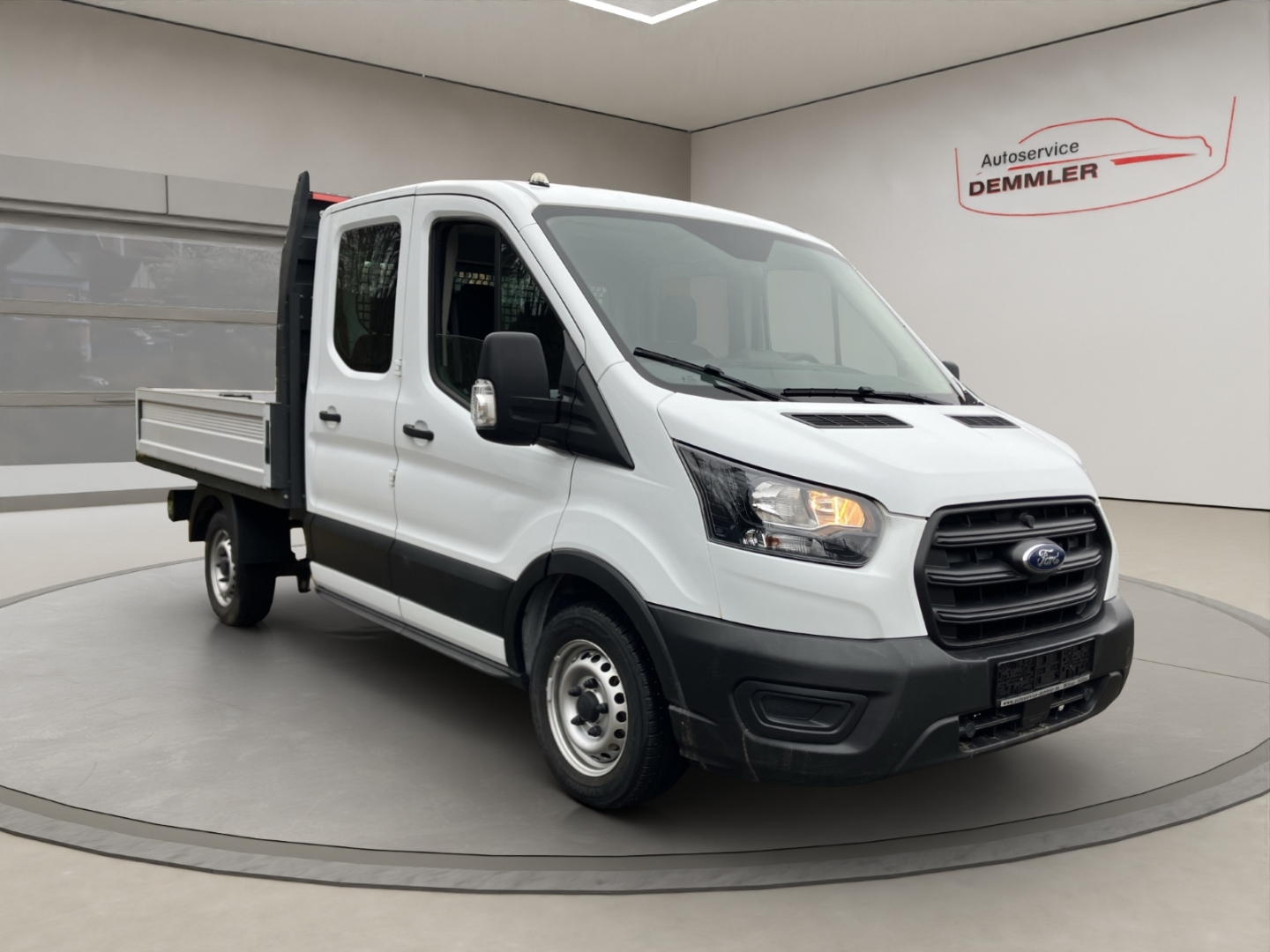 Ford Transit Pritsche L2 Doppelkabine, Klima, AHK, frost-weiß – Bild 3