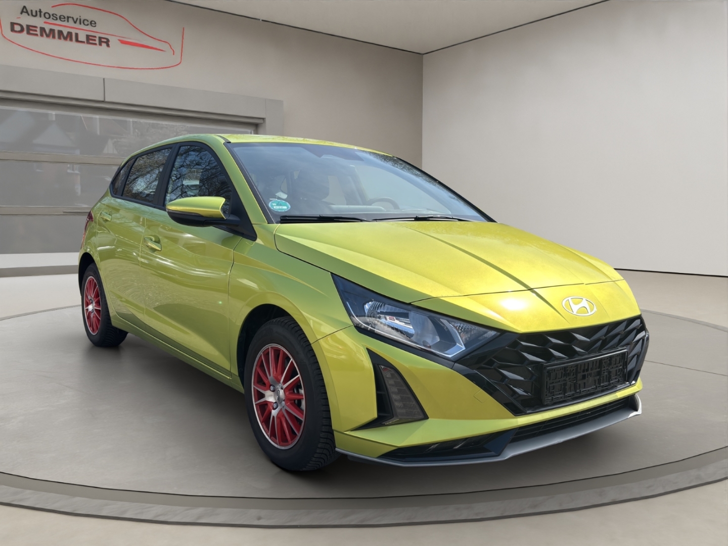 Hyundai i20 1.0,Automatik,Navi,Klima,Tempomat,Sitzheizung,PDC, lucid lime / met (gelb) – Bild 3