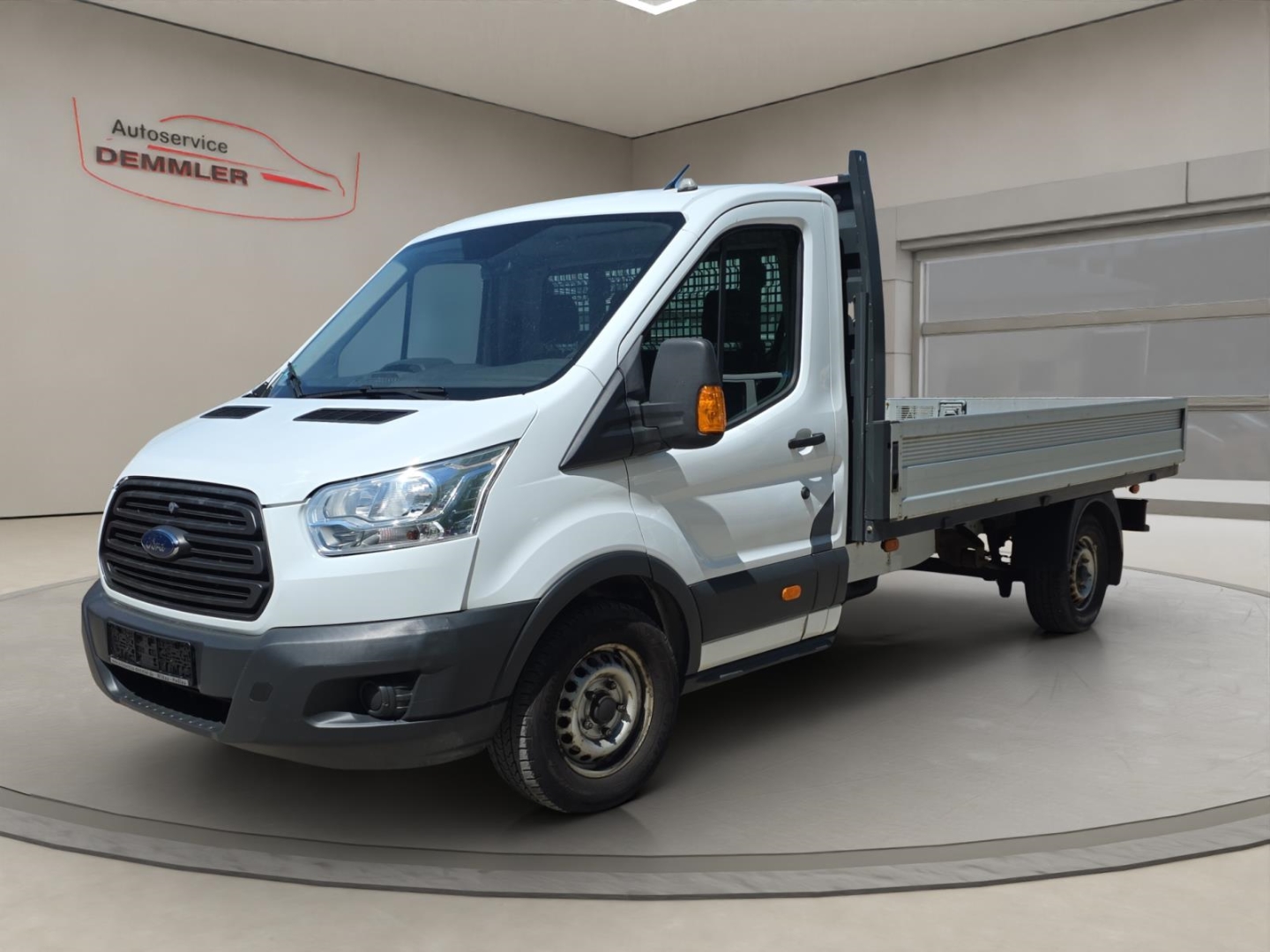 Ford Transit Pritsche 350 L3 Klima, AHK ,Frontscheibenheizung, frost-weiß