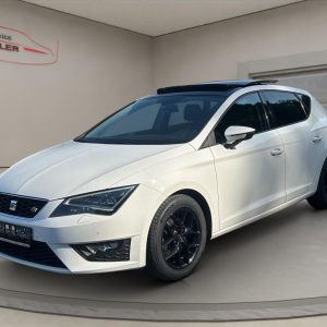 Seat Leon FR,LED,Climatronic,Pano-Dach,Navi,AHK,Winter-Paket, candy weiss
